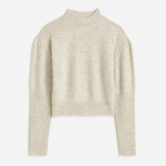 Madewell Sweaters - Madewell Alpaca-Blend Mockneck Puff Sleeve Sweater Size S NT581